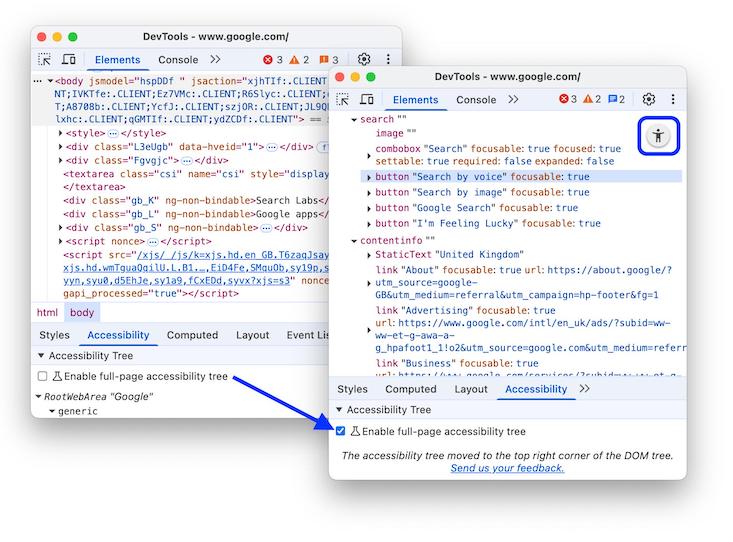 Accessibilité devtools