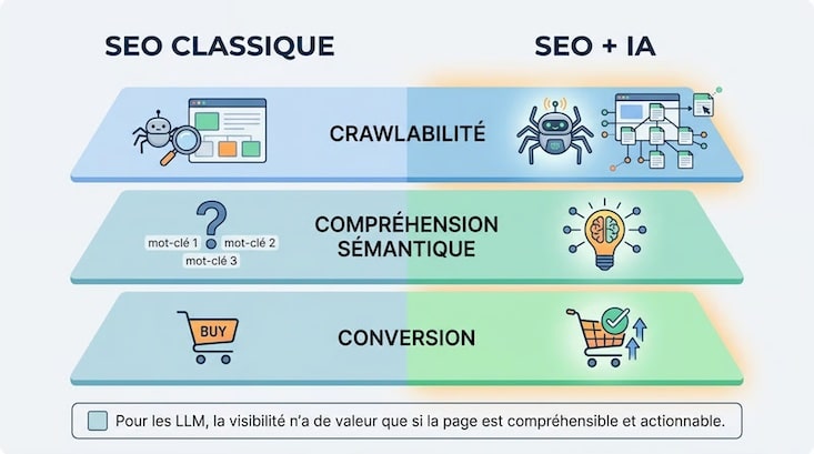 SEO classique vs SEO LLM