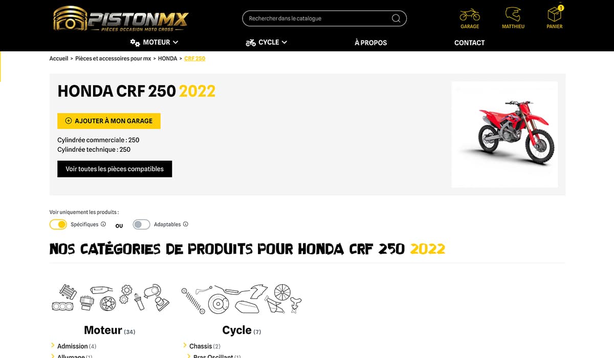 Page fabricant prestashop véhiculier